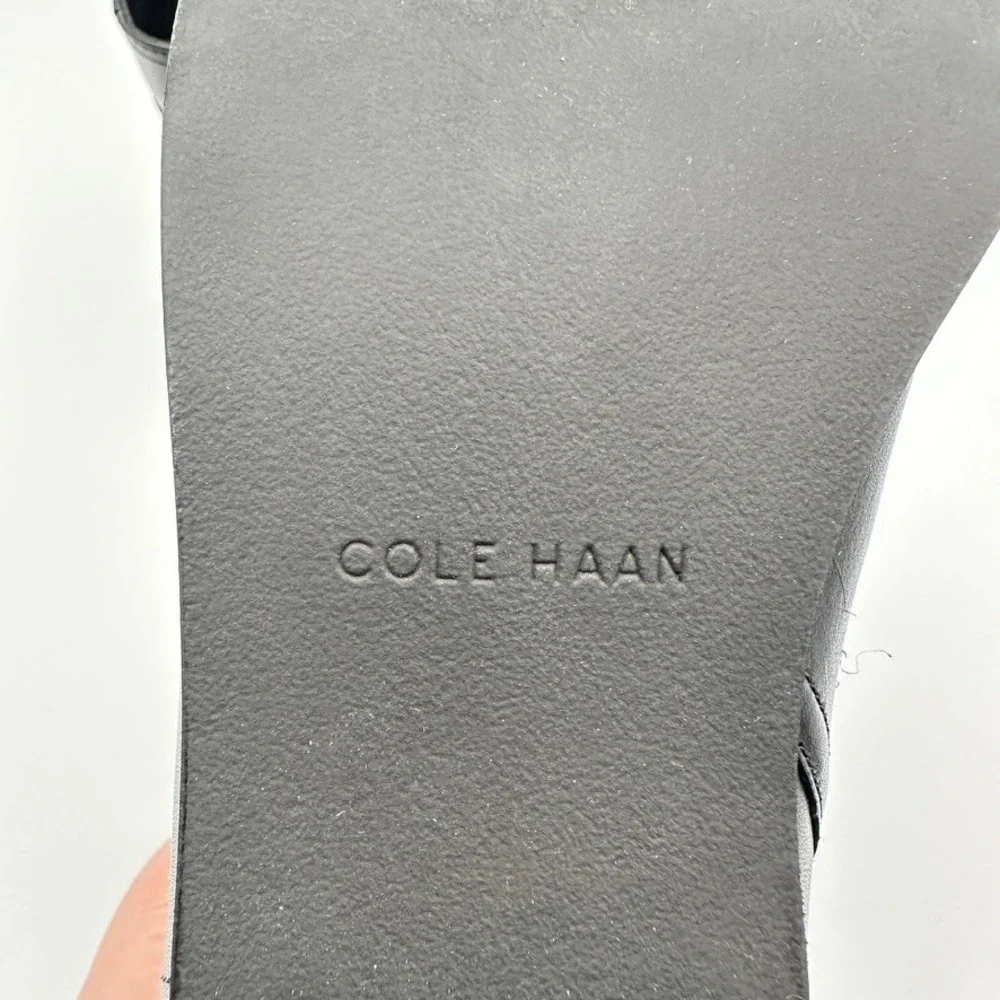 Cole Haan Women's Size 9 Black Leather Buckle Zip Ankle Boots Heels Classic City
